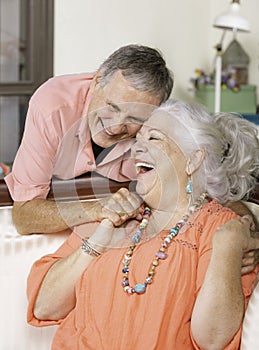 Senior Couple at Home Smiling