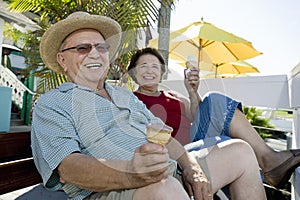 Senior Couple With Ice-Creams