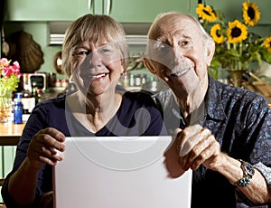 Senior Couple with a Laptop Computer