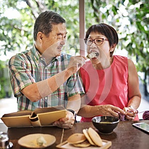 Senior Couple Leisure Outside Concept