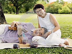 Senior Couple Leisure Outside Concept