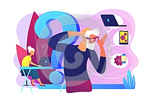 Low-technical communication concept vector illustration