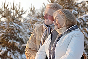 Senior couple outdoors