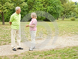 senior couple outdoors