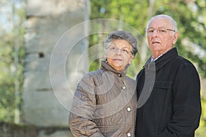 senior couple outdoors