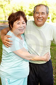 Senior couple outdoors