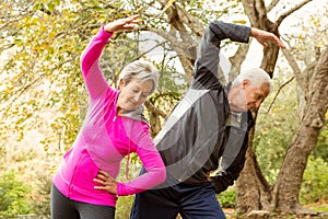 Senior couple in the park