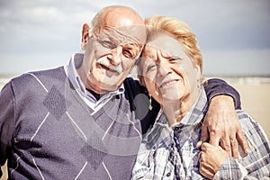 Senior couple portrait