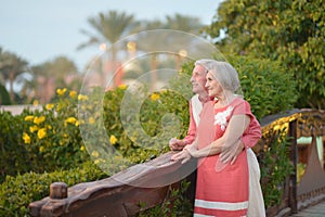 Senior couple at resort