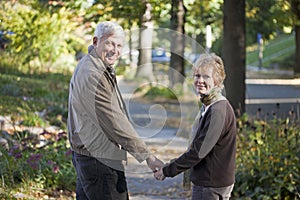 Senior couple taking img