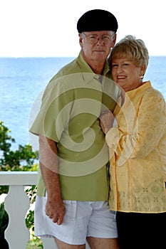 Senior couple vacation portrait