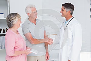 Senior couple visiting doctor
