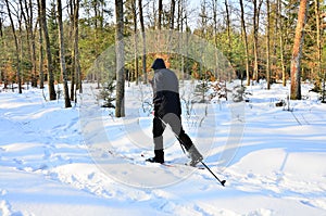 Senior cross-country skiing