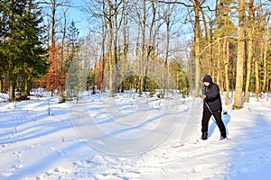 Senior cross-country skiing