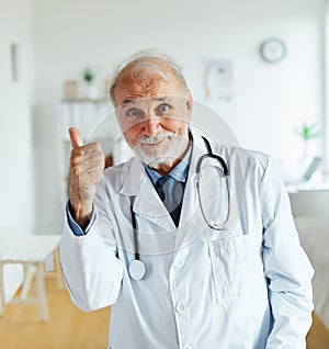 senior doctor hospital medical medicine health care clinic office portrait elderly mature man stethoscope specialist