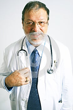 Senior doctor smiling