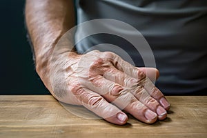 Senior elderly human female adult closeup hands age skin health person old mature