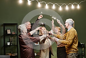 Senior friends celebrating New Year