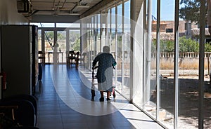 Senior during her daylife on a nursing home in Mallorca