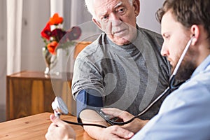 Senior with hypertension