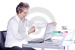 Senior lady on computer