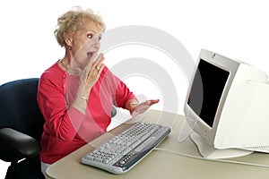 Senior Lady Online - Shocked