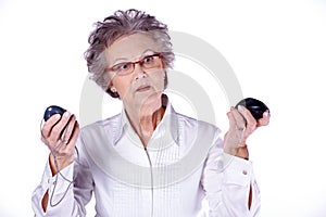 Senior lady with pc mouse
