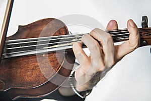 Senior lady playing violin