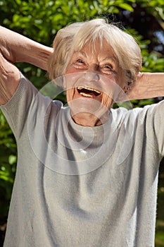 Senior lady with a sense of humour photo