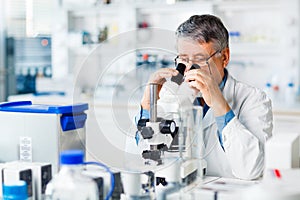 Senior male researcher in a lab