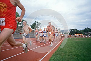Senior male runners in Senior Olympics
