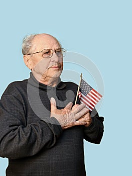 Muž americký vlajka 