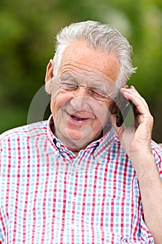 Senior man with cell phone