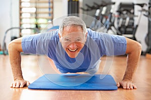 Senior Man Doing Press Ups