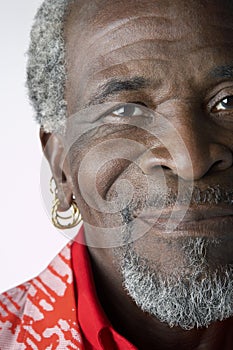 Senior Man With Earrings