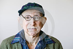 Senior Man in Glasses and a Sweater