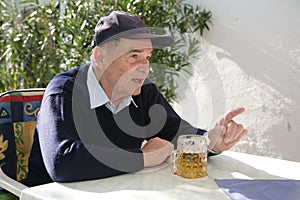 Senior Man Having Conversation