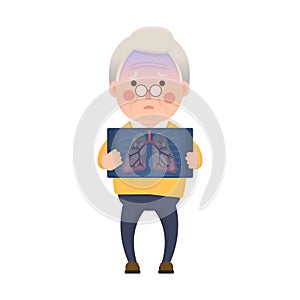 Senior Man Having Lung Problem
