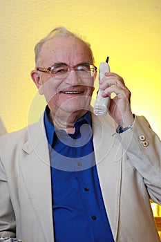 Senior man on the phone