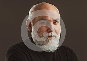 Senior Man. Portrait of a Mature Man Smiling at the Camera.