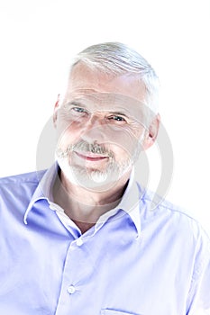 Senior man portrait smiling cheerful