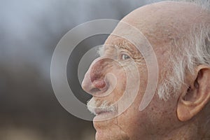 Senior Man in Profile