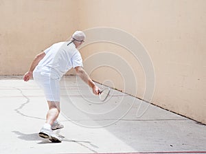 Senior Man on Racquetball Court