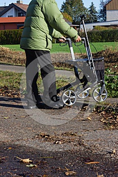 senior man with rollator