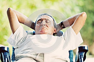 Senior Man in Siesta Time photo