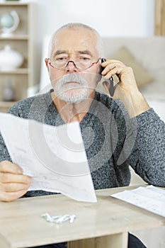 senior man talking on phone