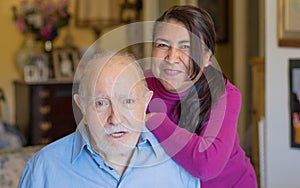 Senior Man with their Caregiver at Home