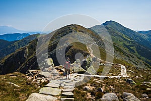 Senior man trekking in Low Tatras Slovakia