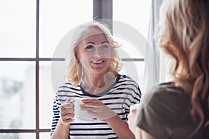 Senior mum and adult daughter