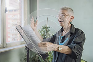 Senior opera singer photo